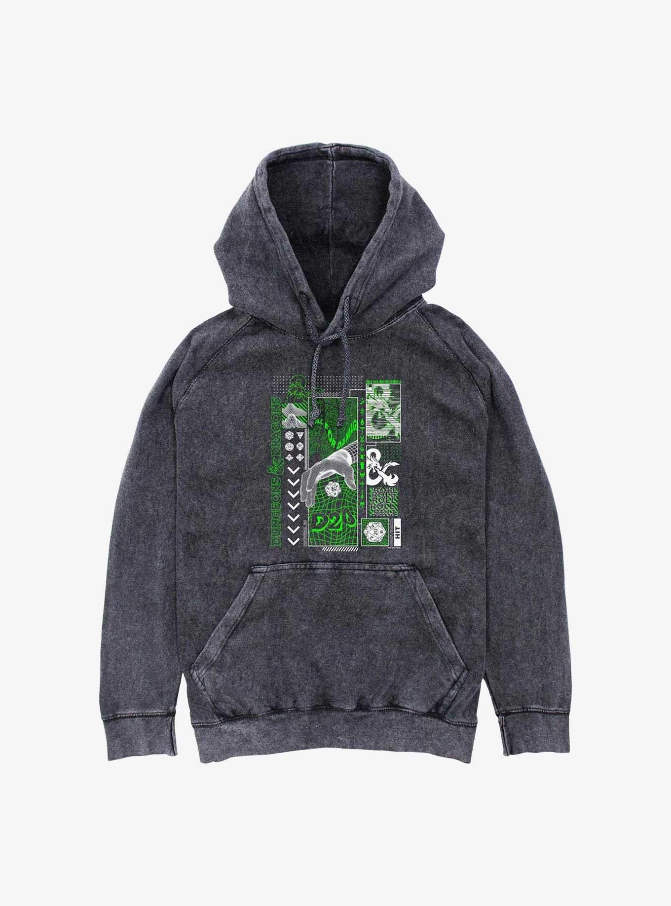 Dungeons & Dragons Roll The Dice Mineral Wash Hoodie