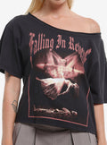 Falling In Reverse Floating Girls Off-Shoulder T-Shirt | Premium Unisex T-Shirt, Trending Graphic Tee