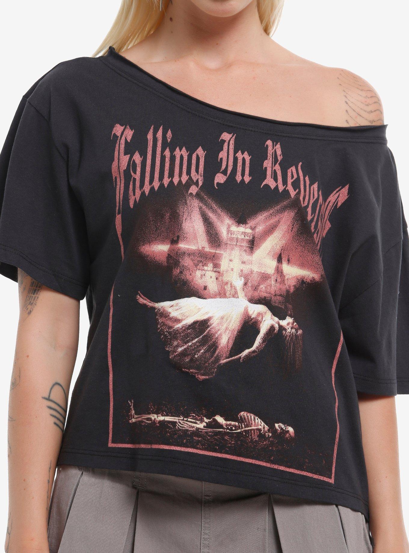 Falling In Reverse Floating Girls Off-Shoulder T-Shirt | Premium Unisex T-Shirt, Trending Graphic Tee