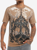 Winged Skulls Gothic Cross T Shirt