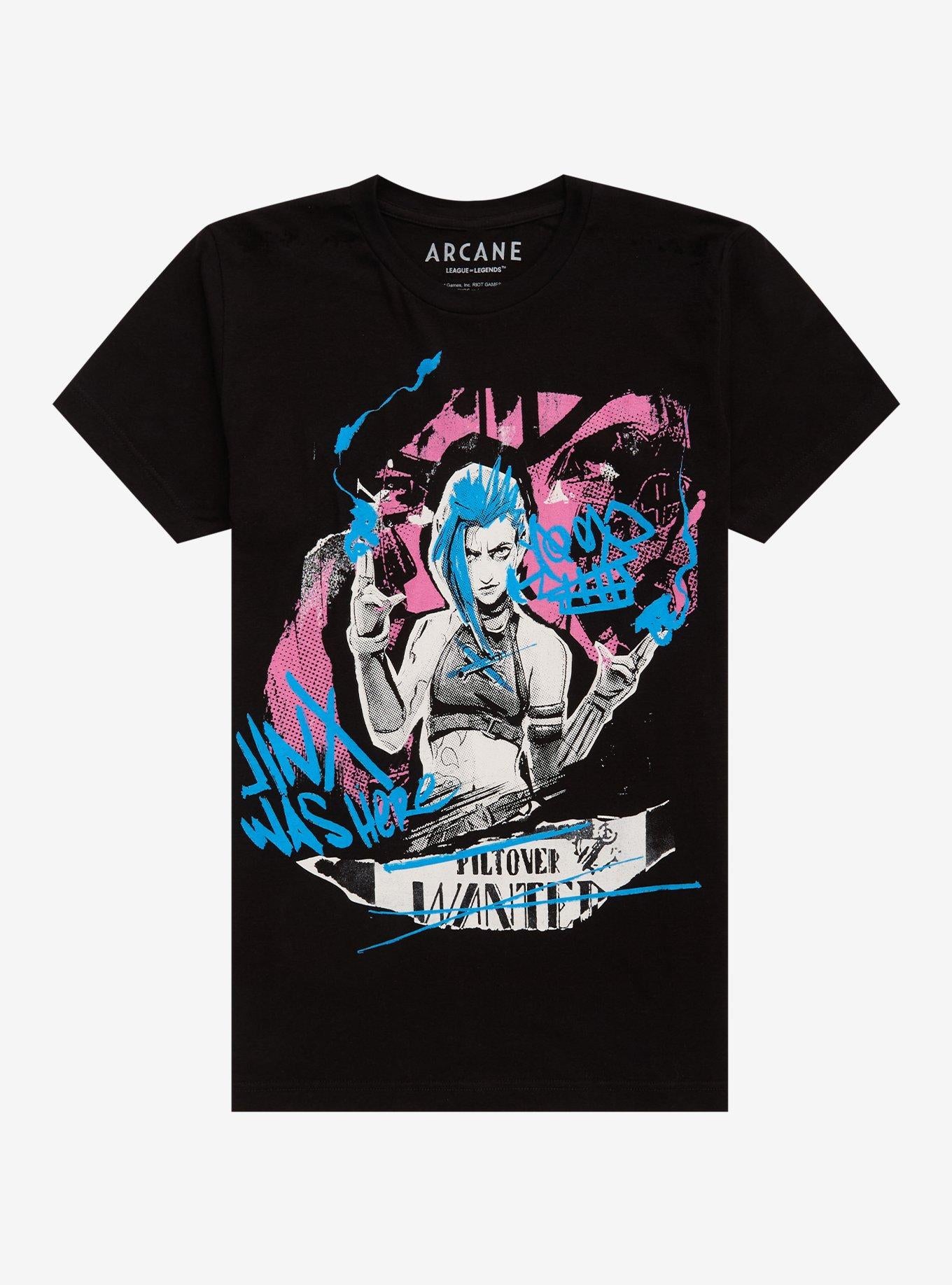 Arcane Jinx Graffiti Poster Double Sided T Shirt