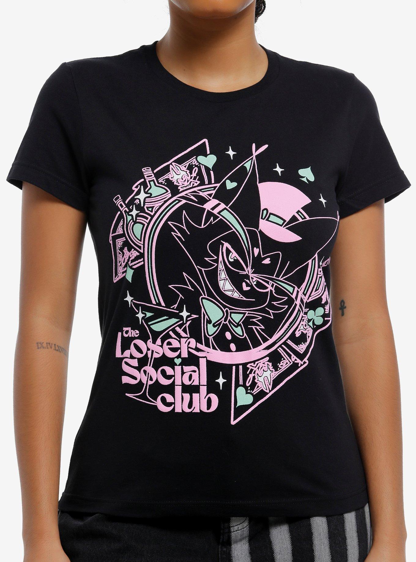 Hazbin Hotel Husk Loser Social Club Girls TShirt Graphic Tee | Graphic Tee | Unisex Shirt | Best-Selling Design