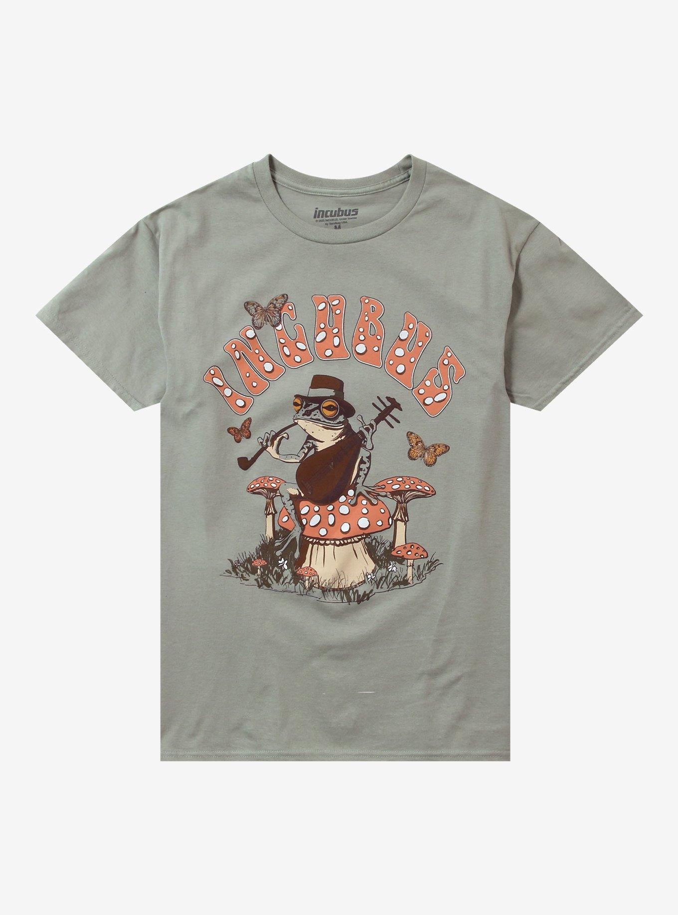 Incubus Mushroom Frog Boyfriend Fit Girls T-Shirt
