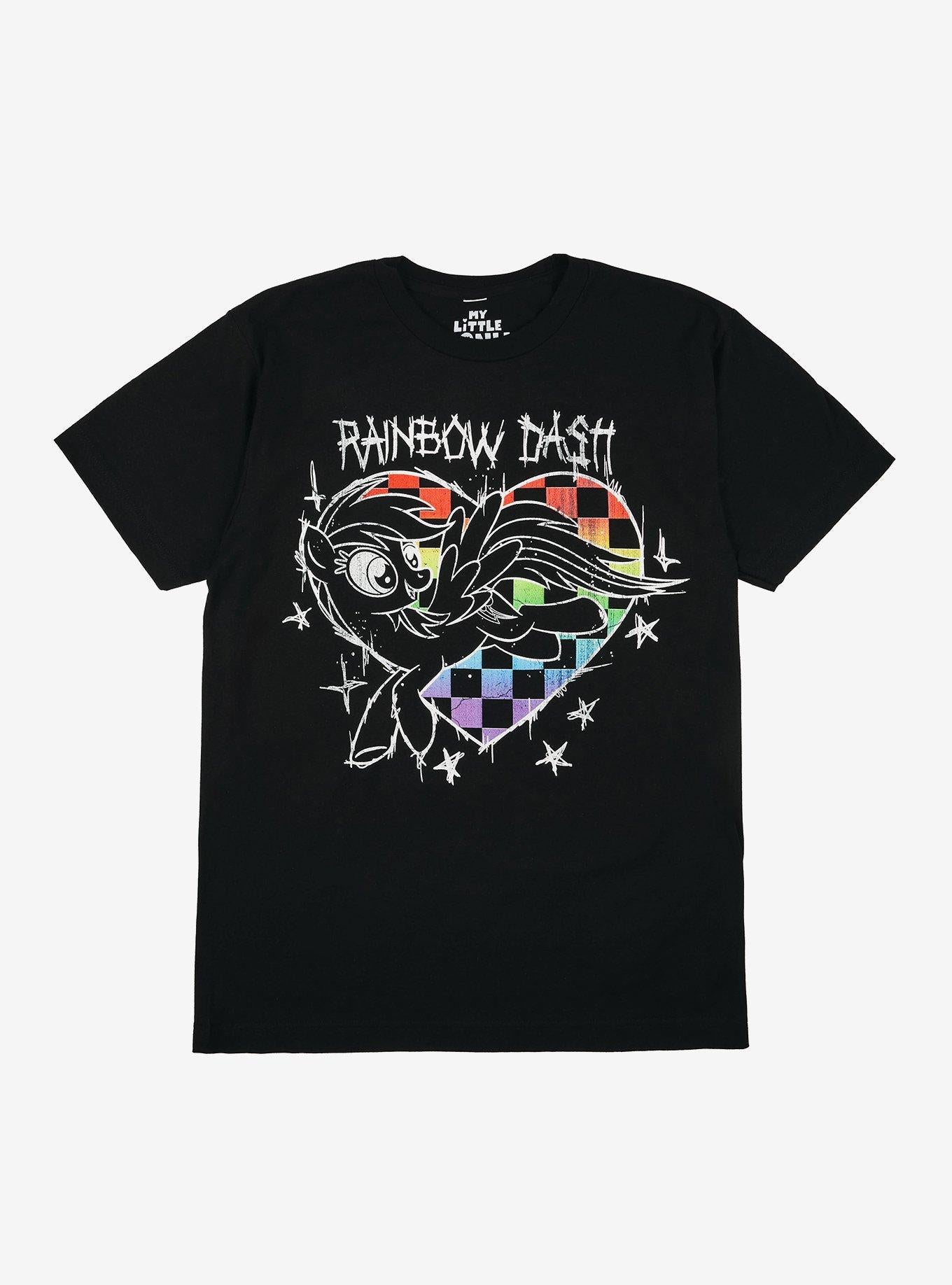 My Little Pony Friendship Is Magic Rainbow Dash Heart Girls T Shirt