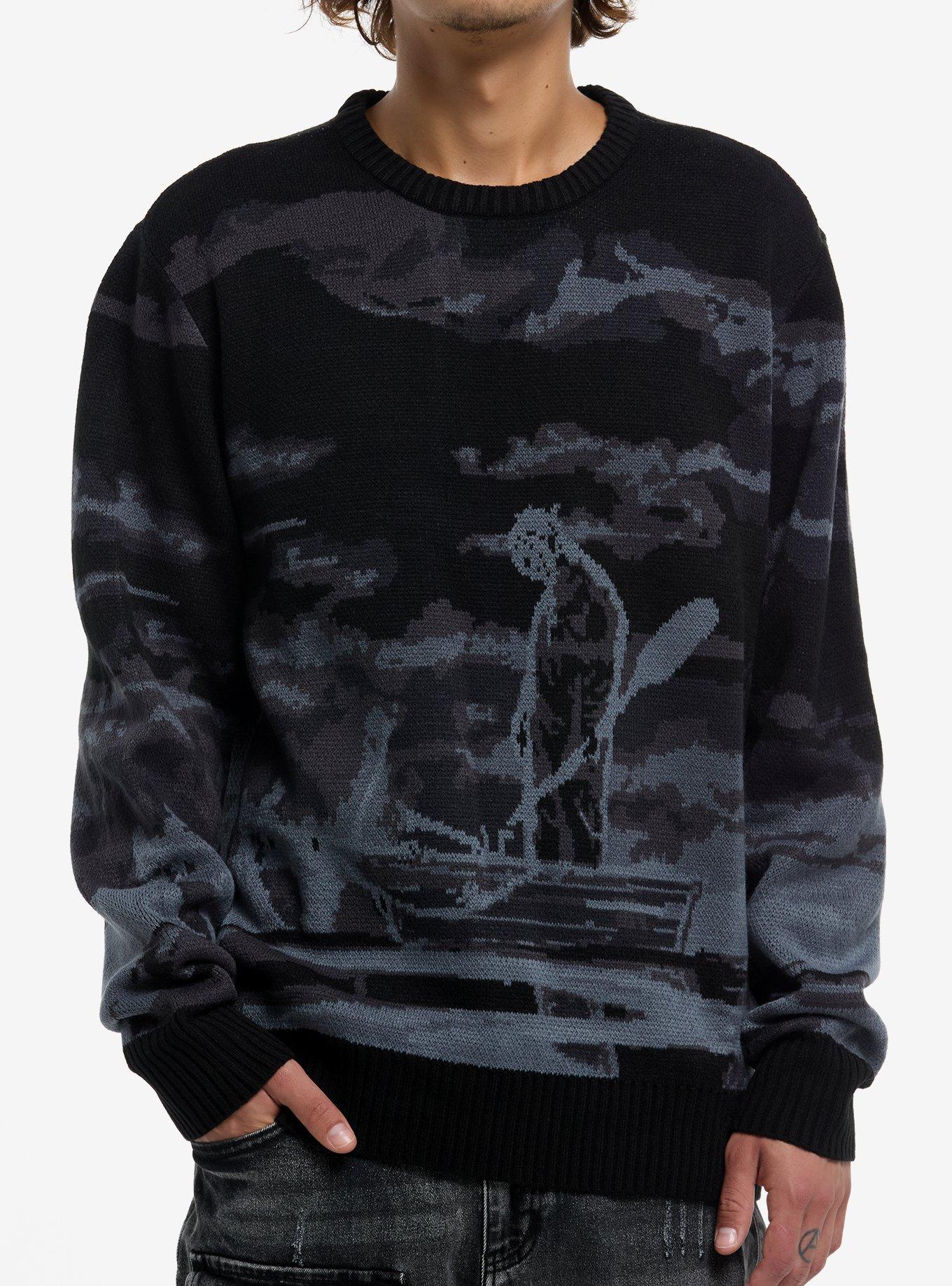 Friday The 13th Jason Boat Scene Intarsia Sweater | Premium Unisex T-Shirt, Trending Graphic Tee