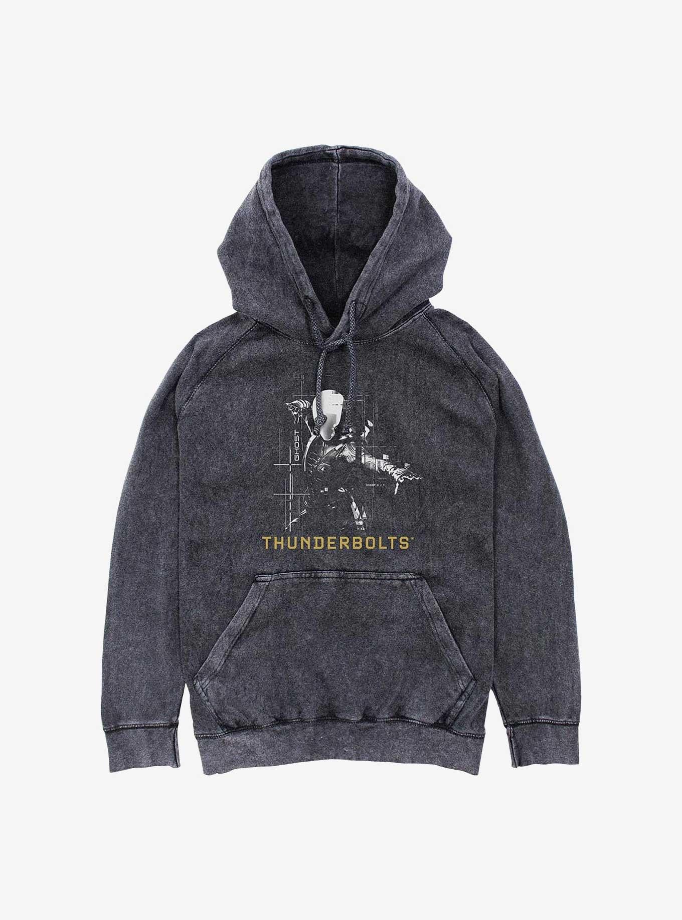 Marvel Thunderbolts* Ghost Silhouette Mineral Wash Hoodie
