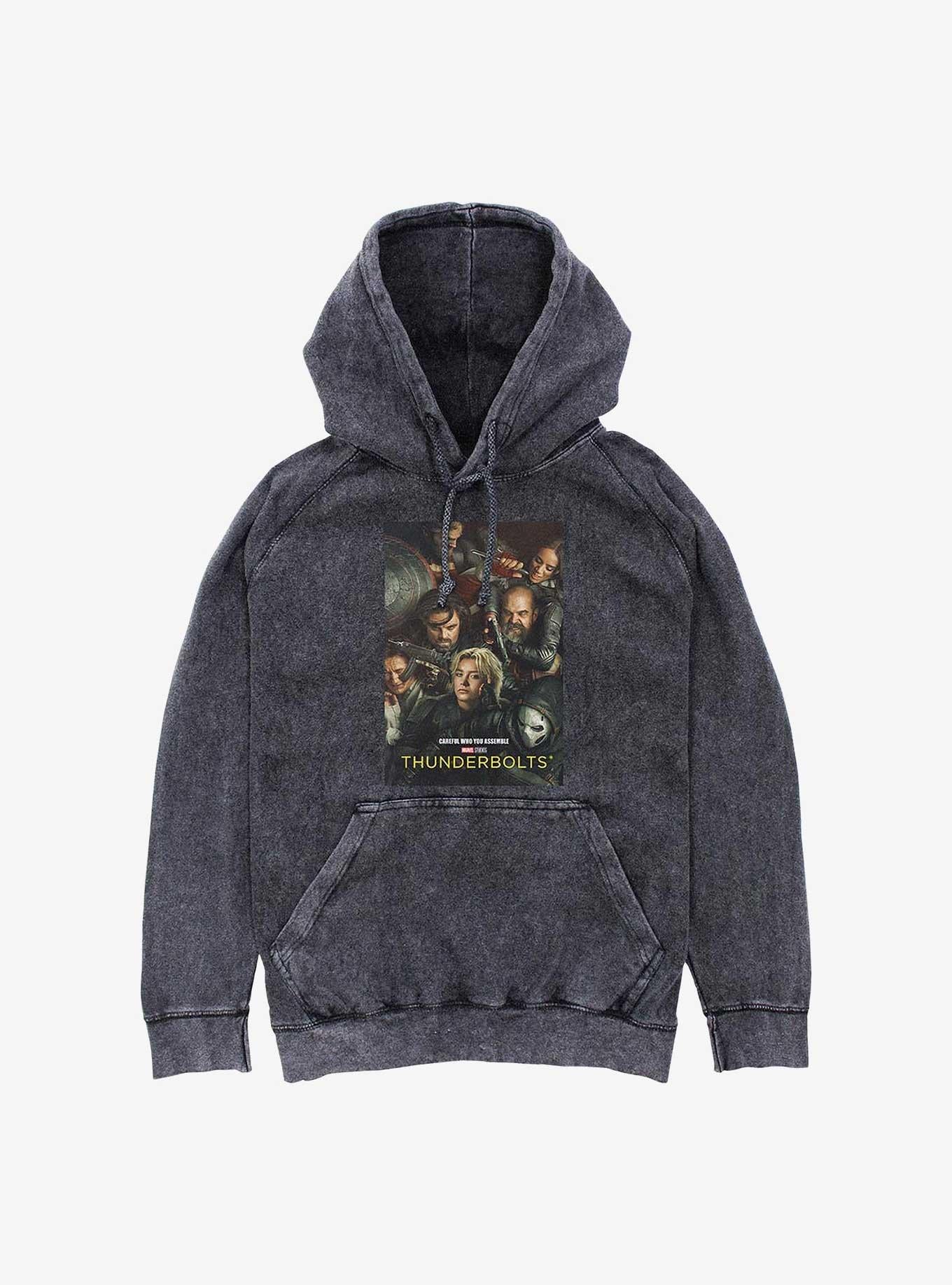 Marvel Thunderbolts* Team Poster Mineral Wash Hoodie