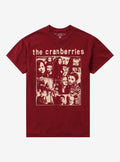 The Cranberries Band Photo Collage Maroon T Shirt