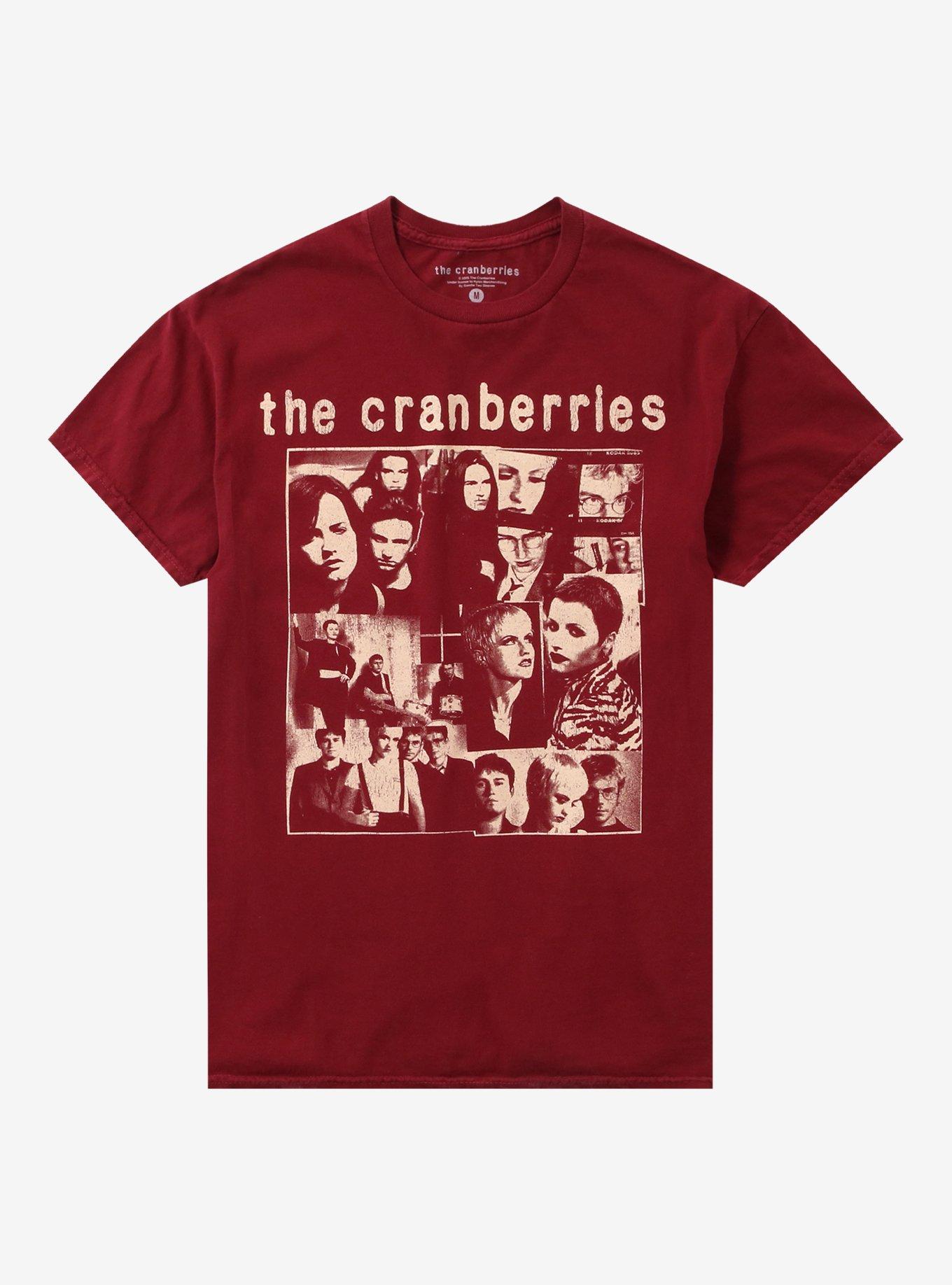 The Cranberries Band Photo Collage Maroon T Shirt