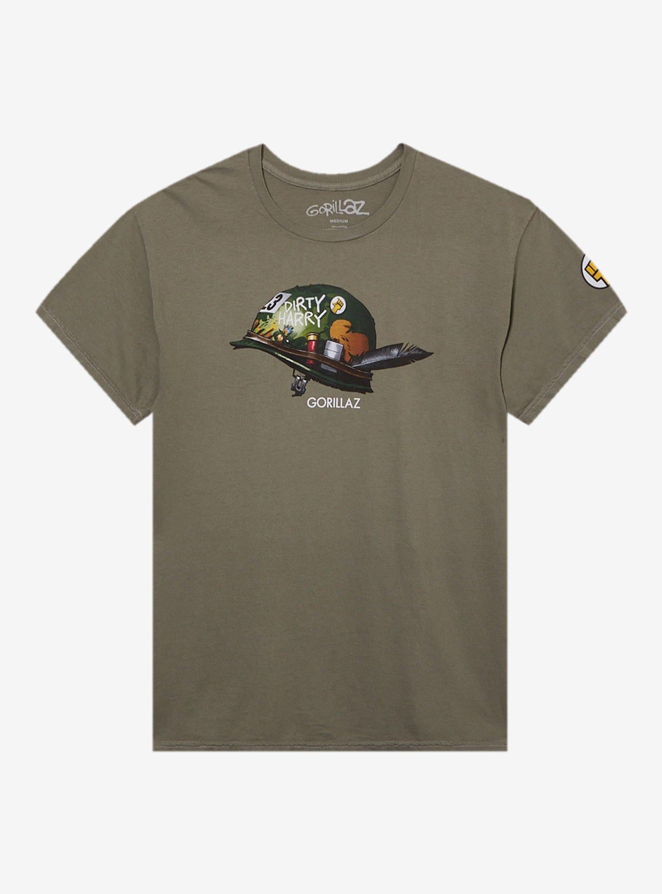 Gorillaz Dirty Harry Helmet TShirt Graphic Tee | Graphic Tee | Unisex Shirt | Premium Quality Apparel