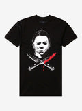Halloween Ii Michael Myers Crossed Knives T Shirt
