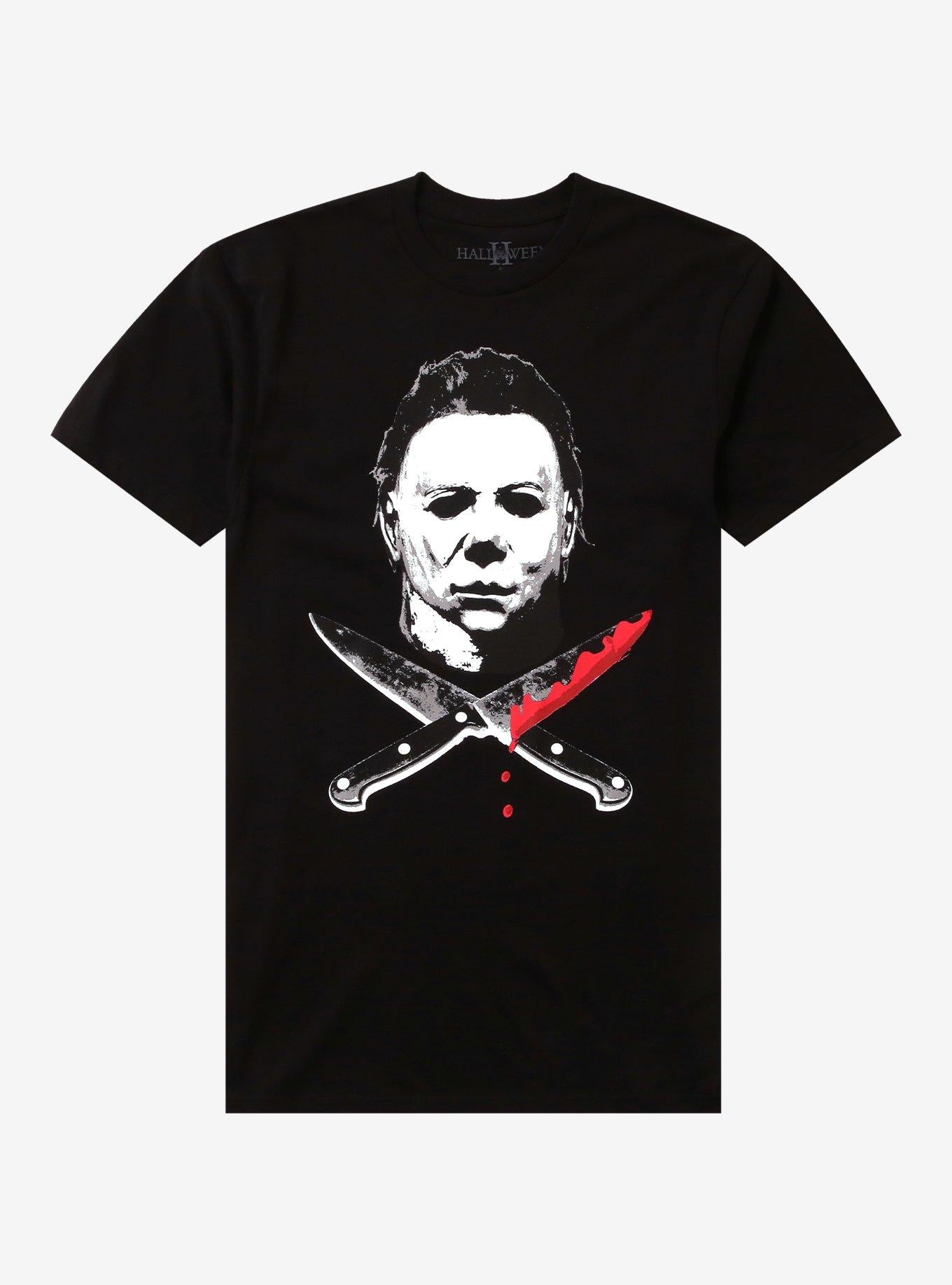 Halloween Ii Michael Myers Crossed Knives T Shirt