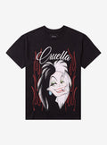Disney Cruella De Vil Flames TShirt Graphic Tee | Graphic Tee | Unisex Shirt | High-Quality Print