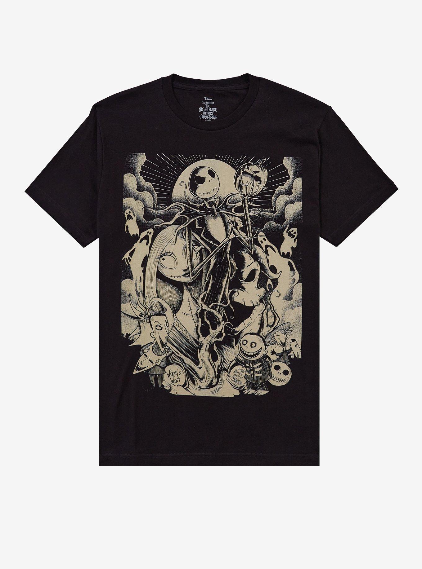 The Nightmare Before Christmas Tonal Group Poster T-Shirt Poster | Aesthetic Graphic | Trending Now