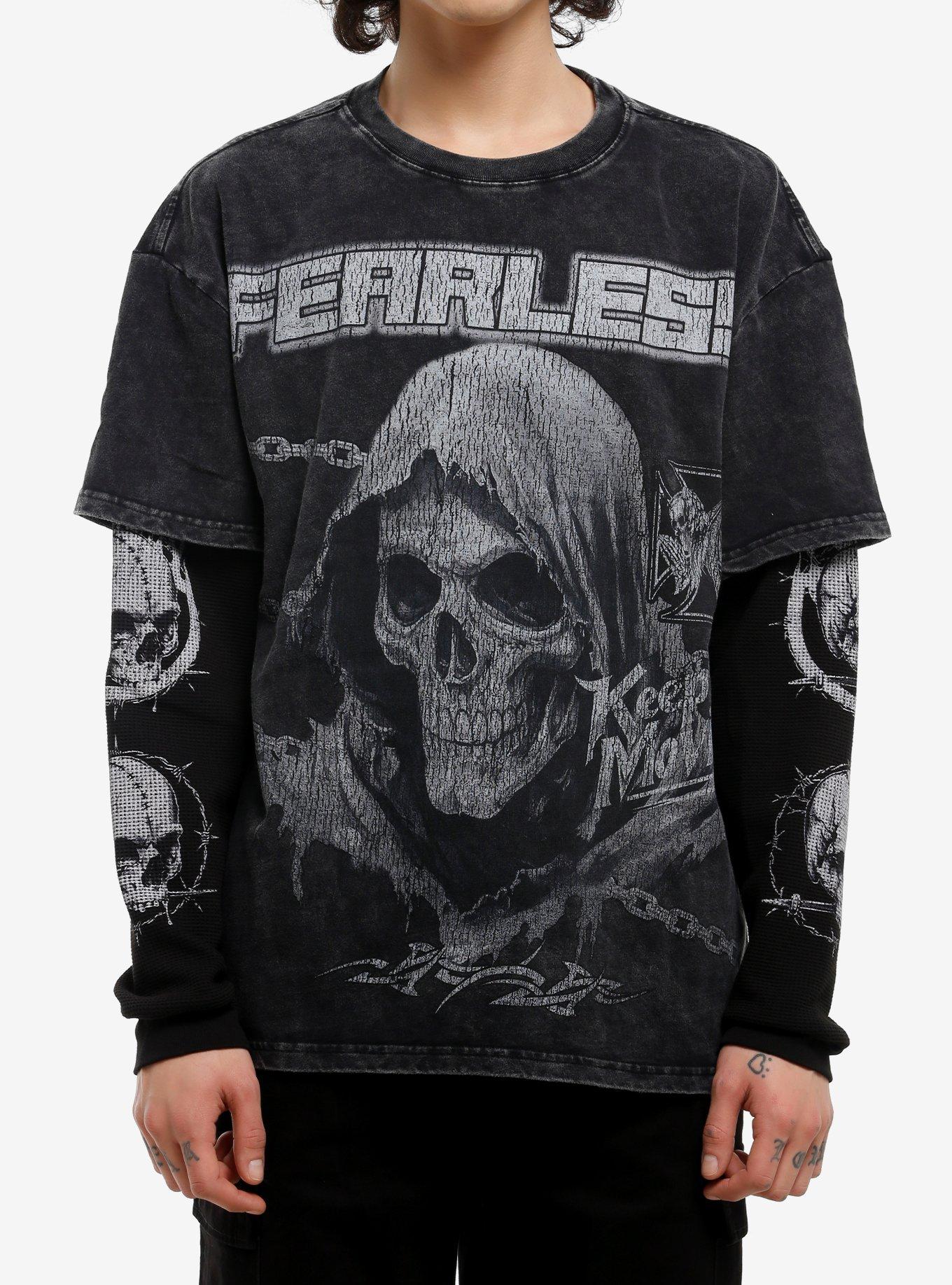 Fearless Grim Reaper Thermal Long Sleeve T Shirt