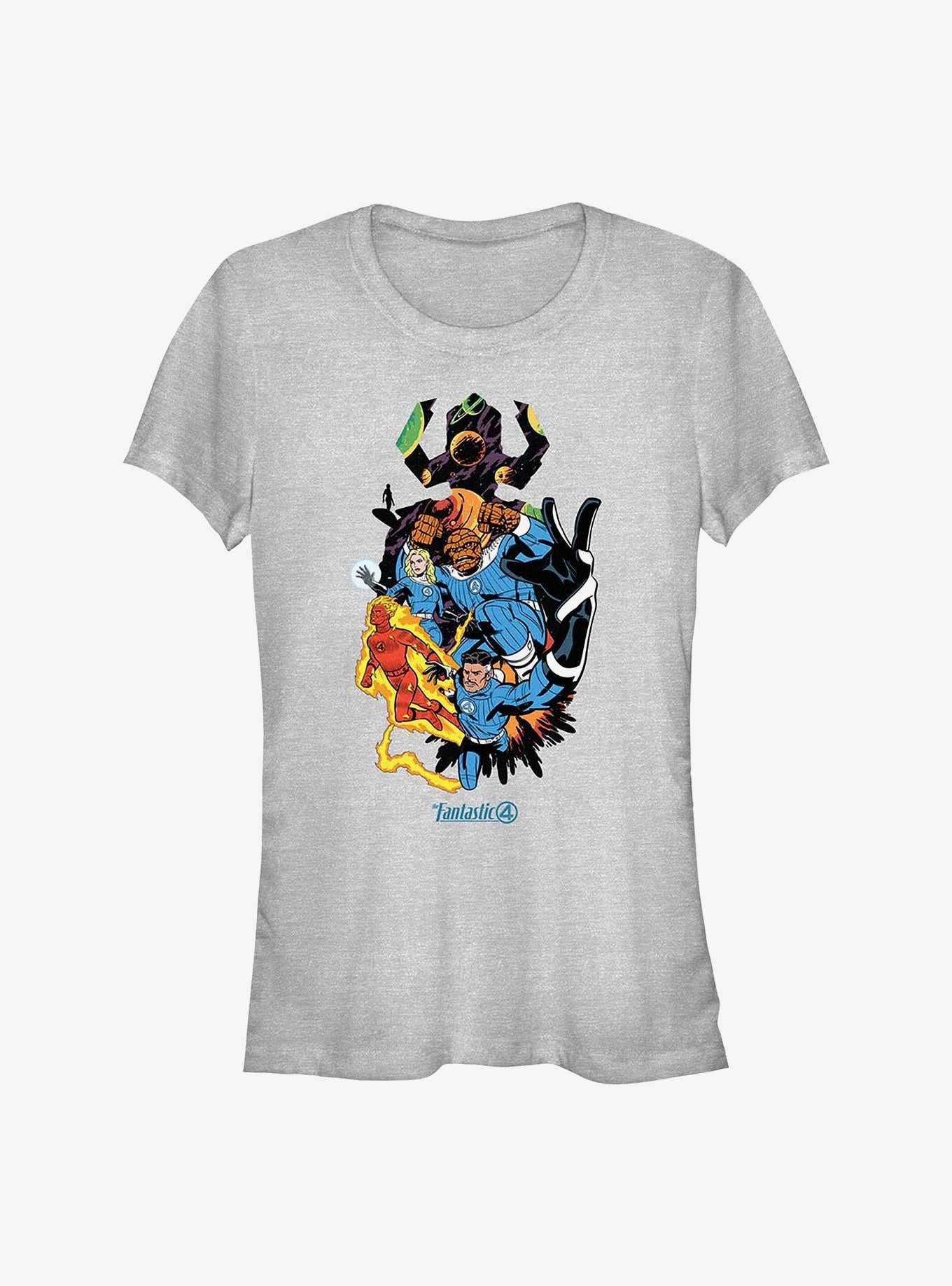 Marvel The Fantastic Four: First Steps Galactus Vs Fantastic Four Girls T-Shirt