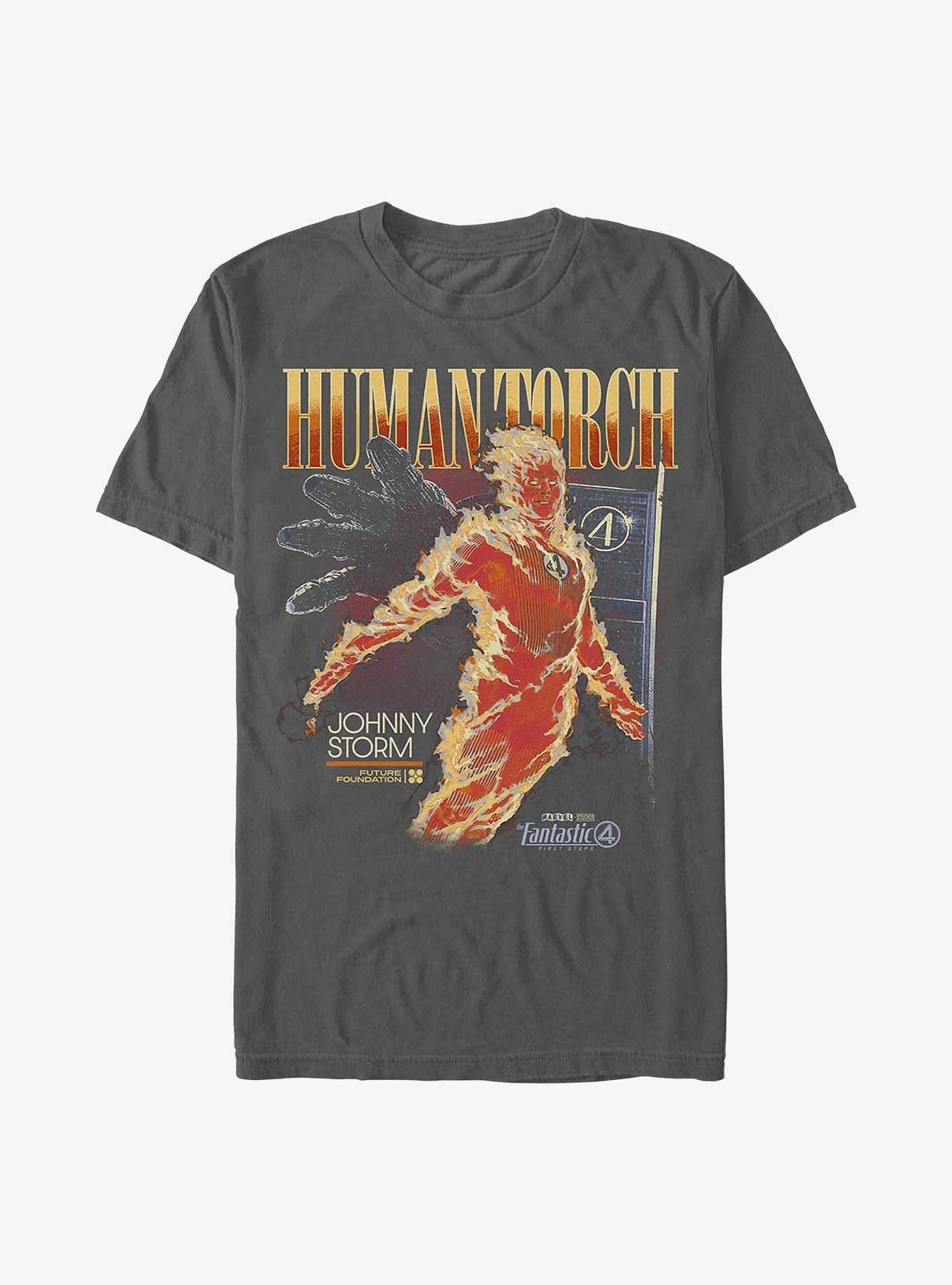 Marvel The Fantastic Four: First Steps Human Torch Garment Dye T-Shirt Hot Topic Exclusive