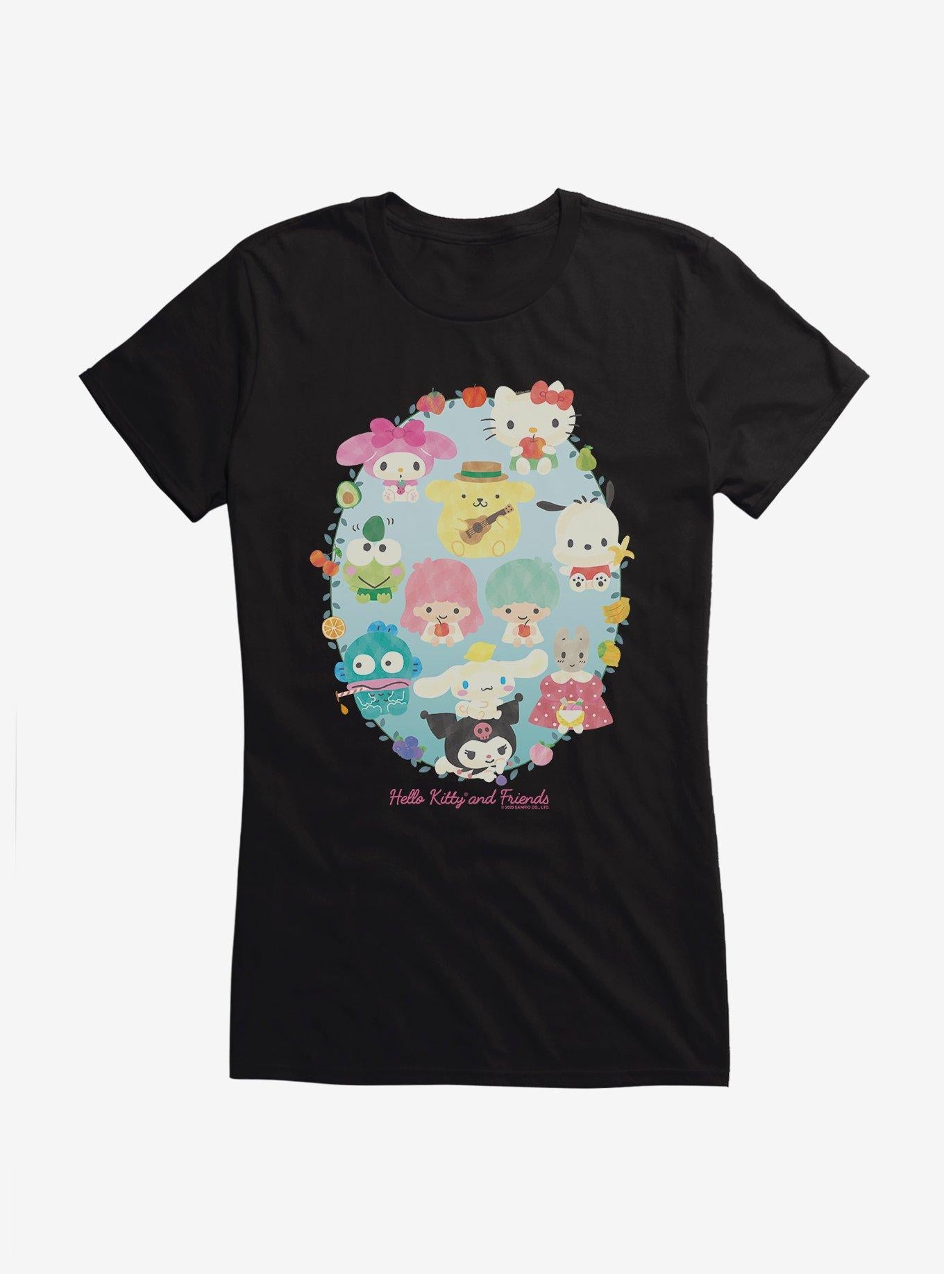 Hello Kitty And Friends Fruit Portrait Girls T-Shirt