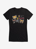 Aggretsuko Metal Gig Stickers Girls T-Shirt