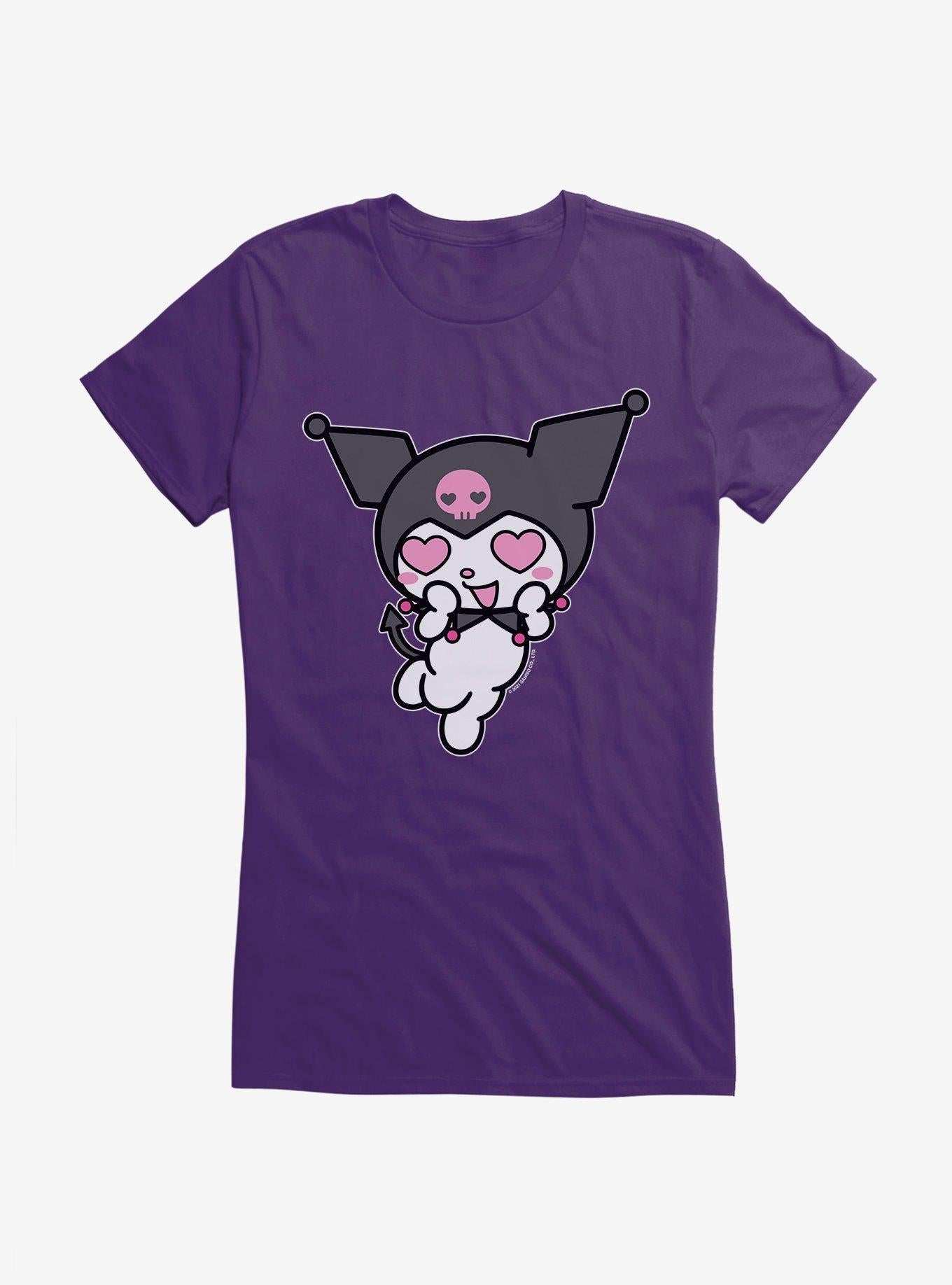 Kuromi Heart Eyes Girls T-Shirt