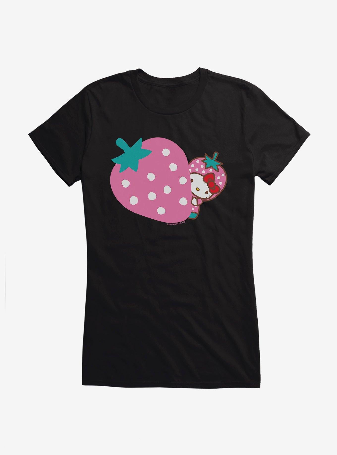 Hello Kitty Five A Day Pink Strawberry Girls T-Shirt