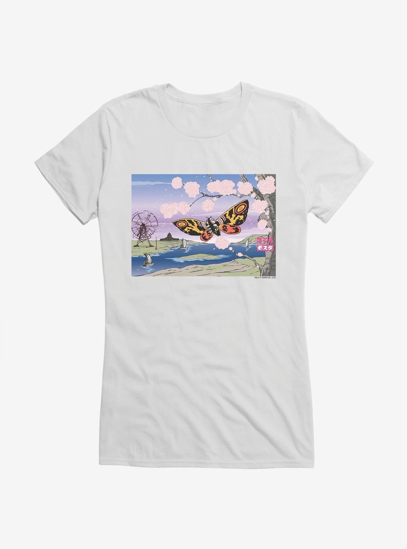 Godzilla Mothra Cherry Blossoms Girls T-Shirt T-Shirt | Viral Style | Trending Now