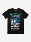Sonic The Hedgehog Stripe Metal Dark Wash T-Shirt | Premium Unisex T-Shirt, Trending Graphic Tee