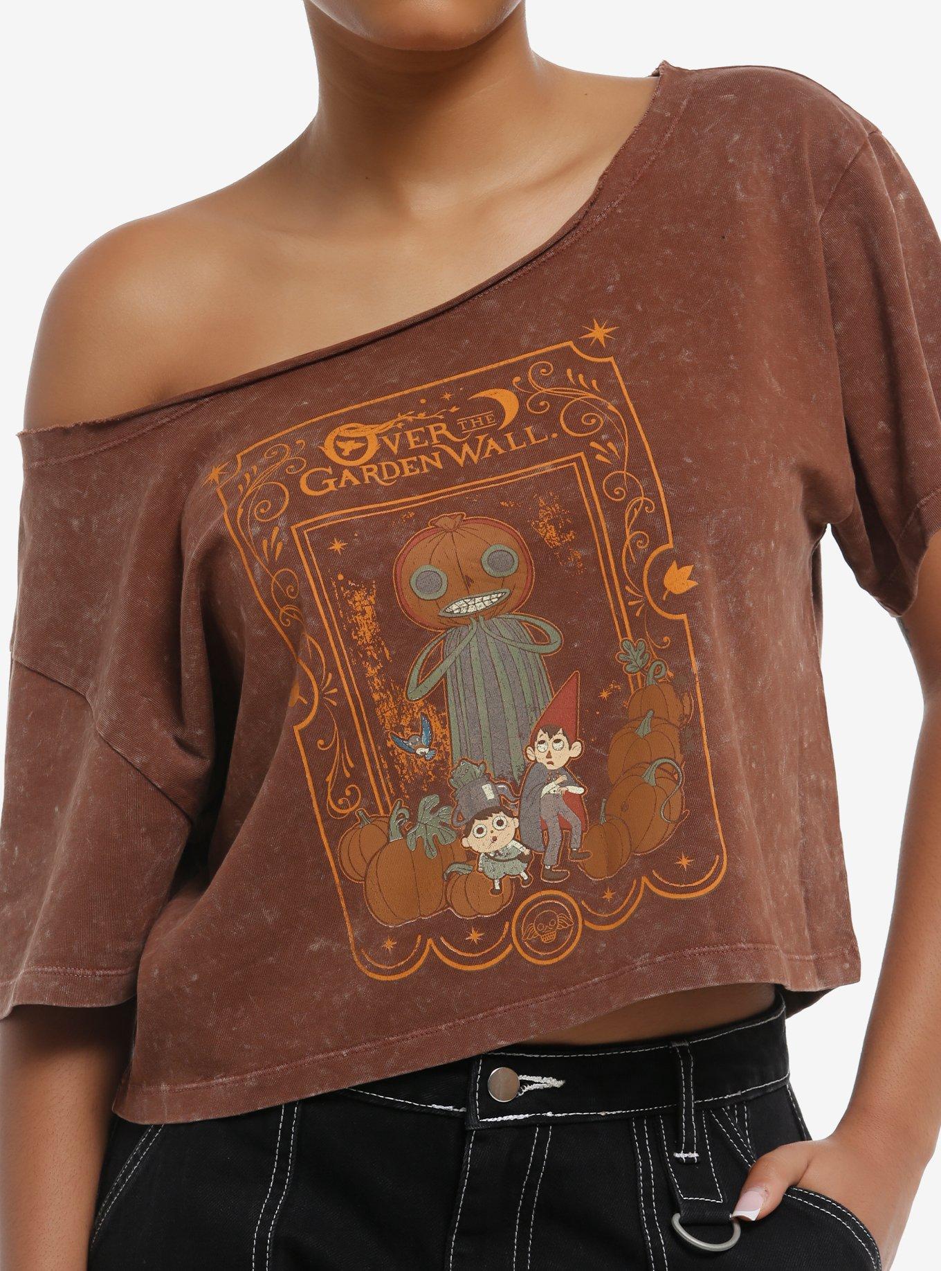 Over The Garden Wall Pottsfield Brown Wash Girls OffTheShoulder TShirt Graphic Tee | Graphic Tee | Unisex Shirt | Top Trending Fashion