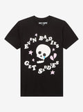 Baddies Get Saddies Skull Puff Print T-Shirt T-Shirt | Exclusive Art Design | Great Gift Idea