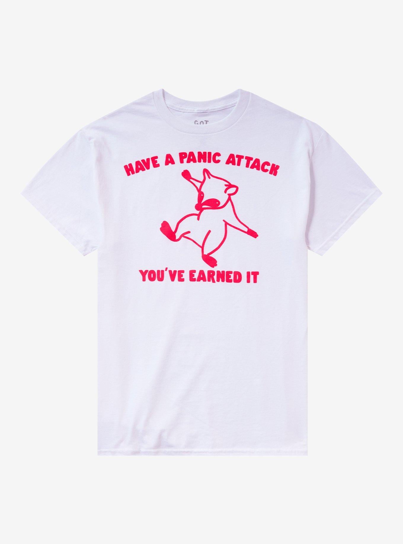 Panic Attack Raccoon T Shirt By Got Funny