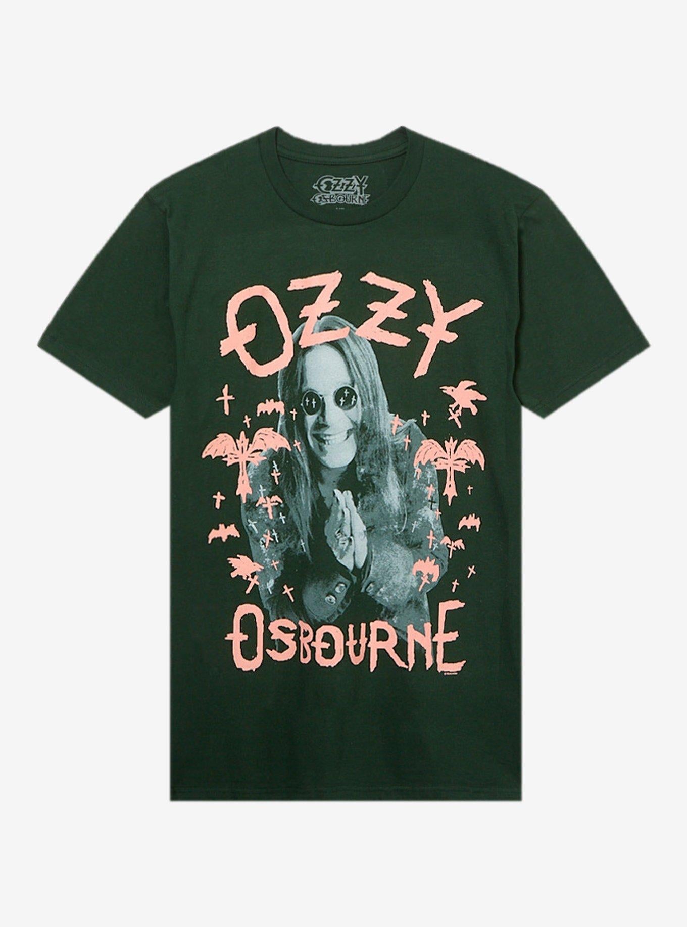 Ozzy Osbourne Pink Bats Portrait T Shirt
