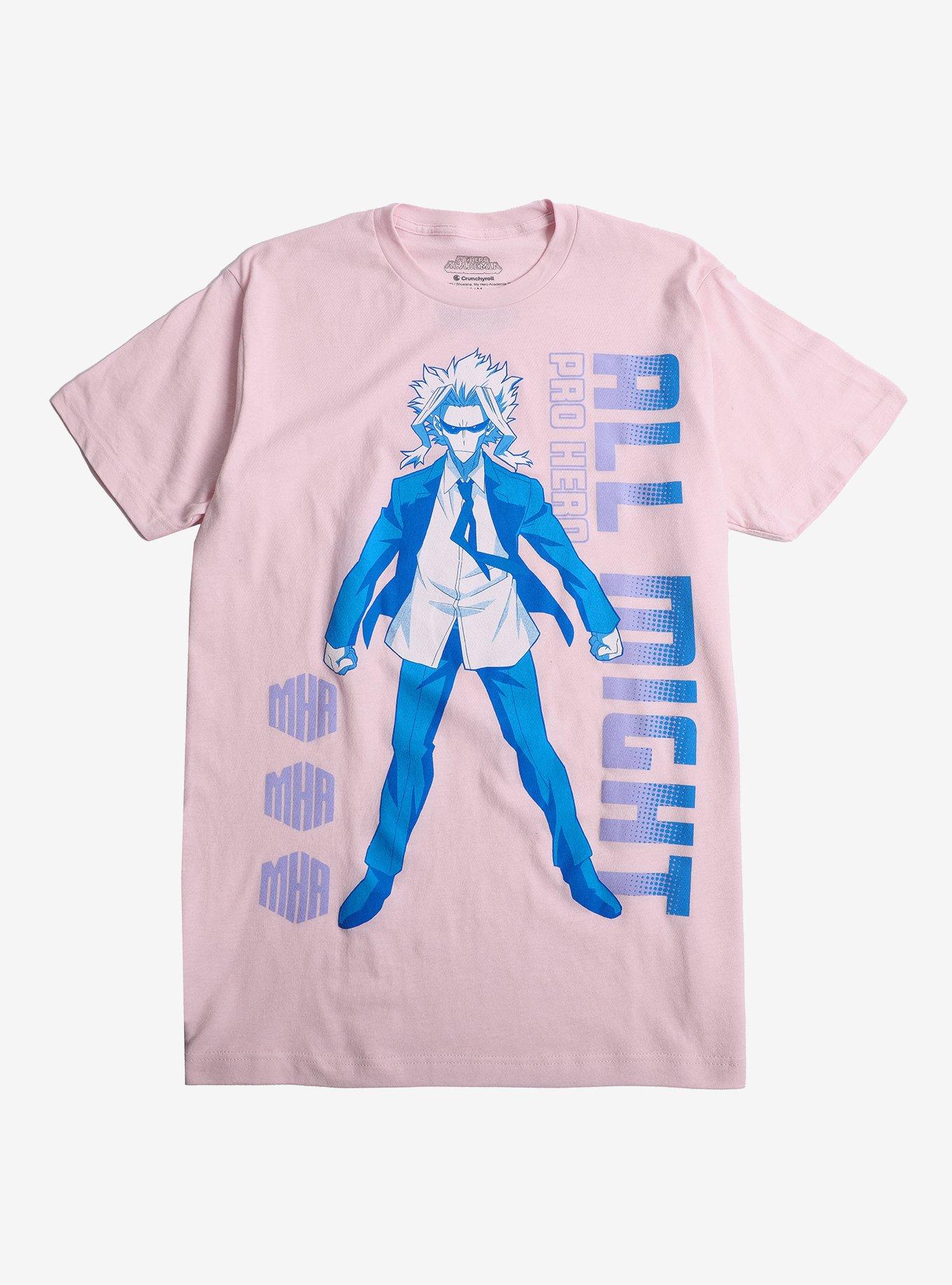 My Hero Academia All Might Pastel Pink TShirt Graphic Tee | Graphic Tee | Unisex Shirt | High-Quality Print