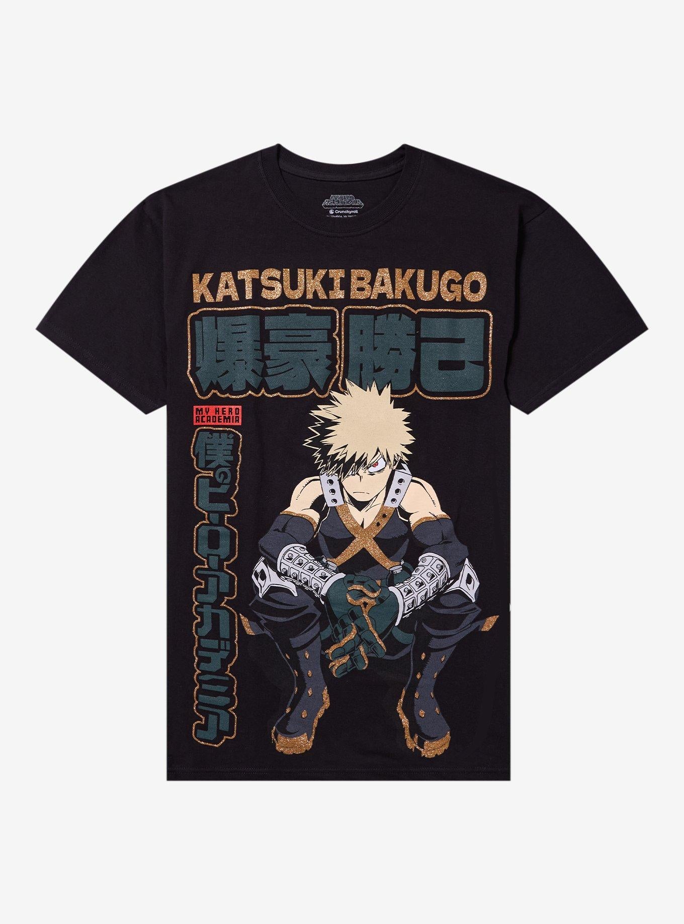 My Hero Academia Bakugo Glitter Border T-Shirt | Premium Unisex T-Shirt, Trending Graphic Tee