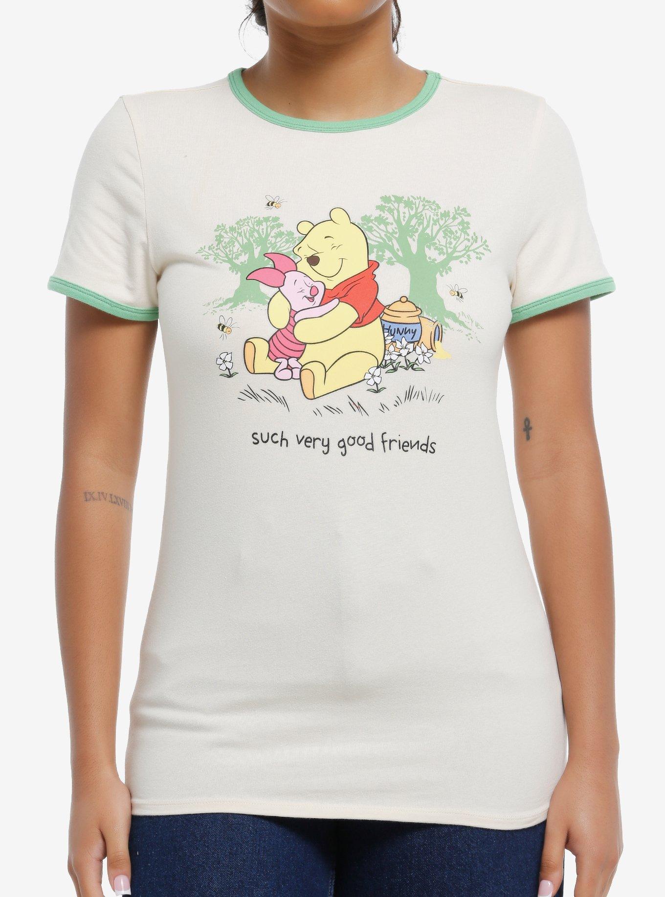 Disney Winnie The Pooh Hug Girls Ringer T-Shirt
