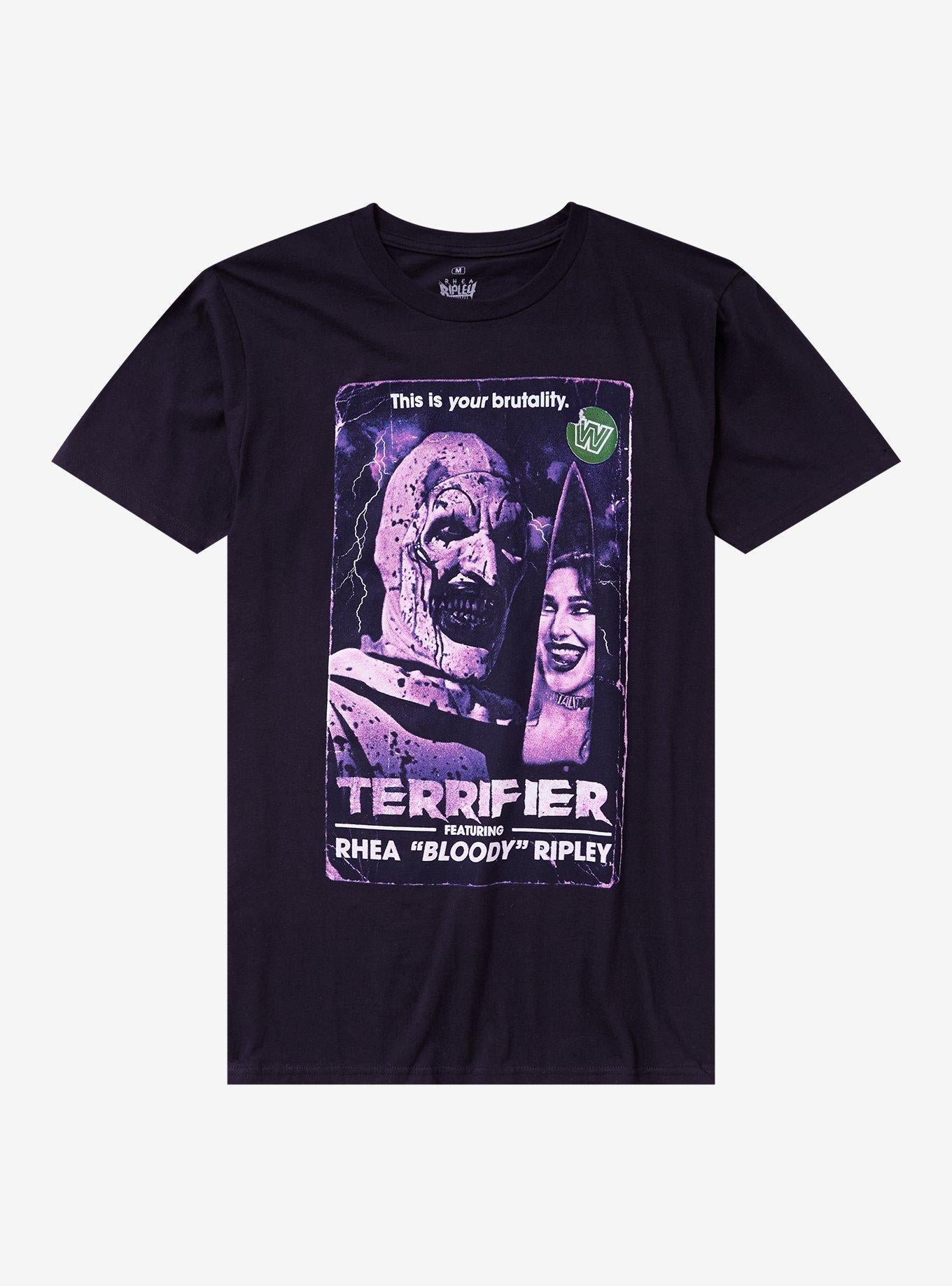 Wwe Rhea Ripley X Terrfier Knife T Shirt