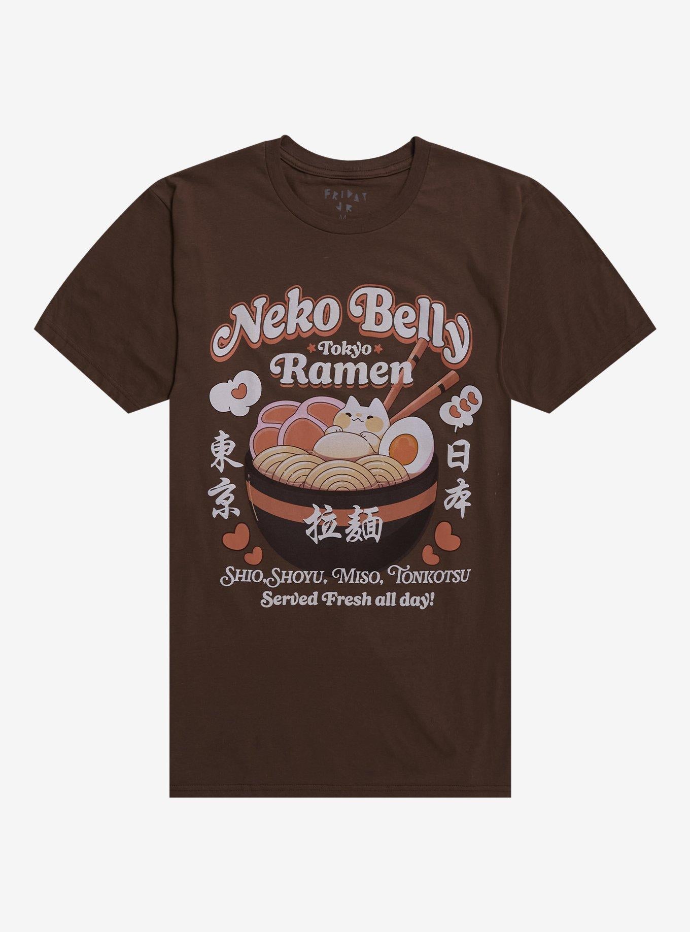 Neko Belly Ramen T-Shirt By Friday Jr T-Shirt | Best-Selling Artwork | Perfect For Daily Wear