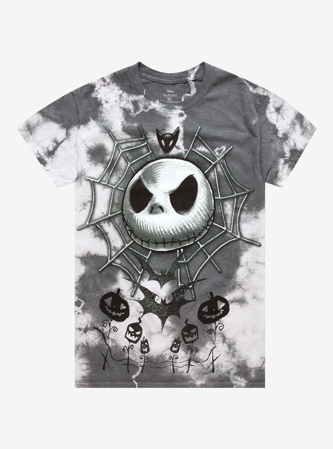 The Nightmare Before Christmas Jack Spiderweb Tie-Dye T-Shirt T-Shirt | Exclusive Art Design | High Demand Item