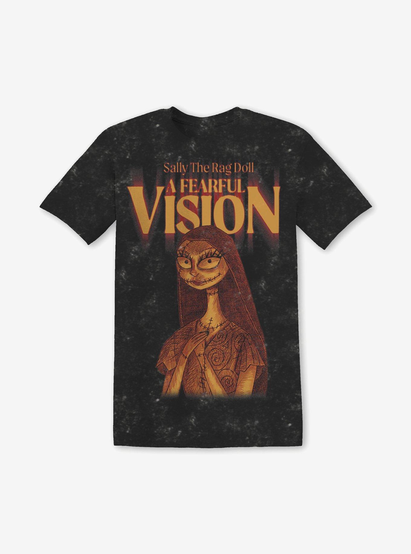 The Nightmare Before Christmas Sally Fearful Vision Dark Wash T-Shirt T-Shirt | Best-Selling Design | Great Gift Idea