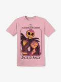 The Nightmare Before Christmas Jack Sally Pink Portrait T-Shirt T-Shirt | Premium Graphic | High Demand Item