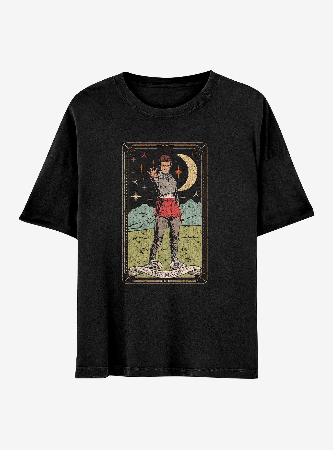 Stranger Things Eleven The Mage Tarot Card T-Shirt | Premium Unisex T-Shirt, Trending Graphic Tee