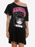 Kuromi Off-The-Shoulder T-Shirt Dress T-Shirt | Fan Favorite Style | Perfect For Daily Wear
