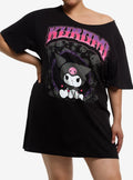 Kuromi Off-The-Shoulder T-Shirt Dress Plus Size T-Shirt | Premium Graphic | Great Gift Idea