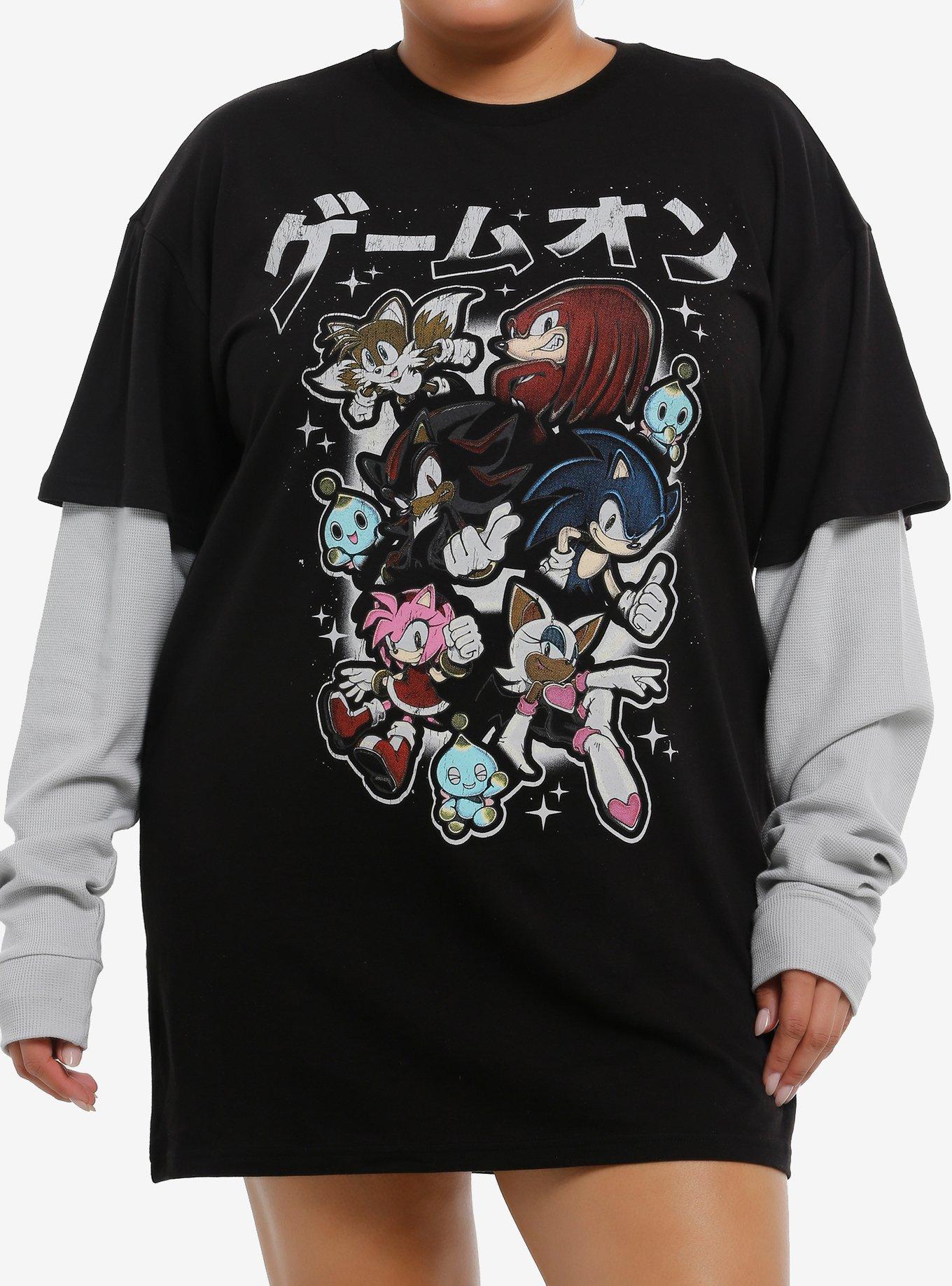 Sonic The Hedgehog Characters Twofer T-Shirt Dress Plus Size T-Shirt | Top Trending Artwork | Great Gift Idea
