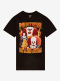 IT Pennywise Flames Collage TShirt Graphic Tee | Graphic Tee | Unisex Shirt | High-Quality Print