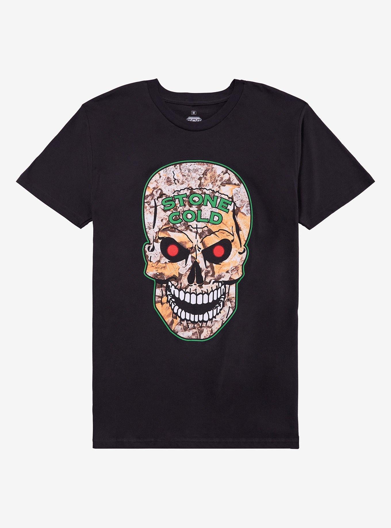 Wwe Stone Cold Steve Austin Camo Skull T Shirt