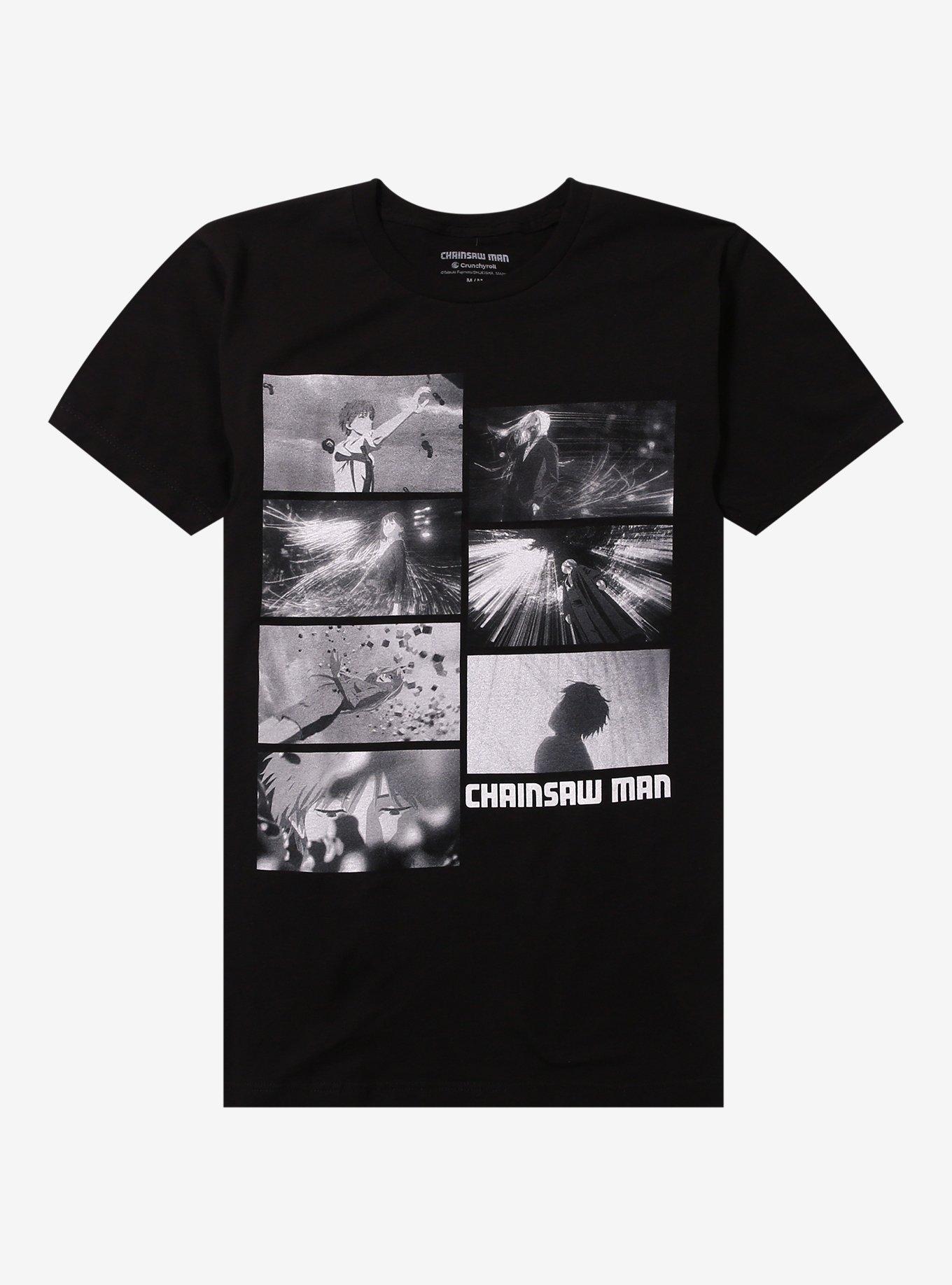Chainsaw Man Black White Panels T-Shirt | Premium Unisex T-Shirt, Trending Graphic Tee