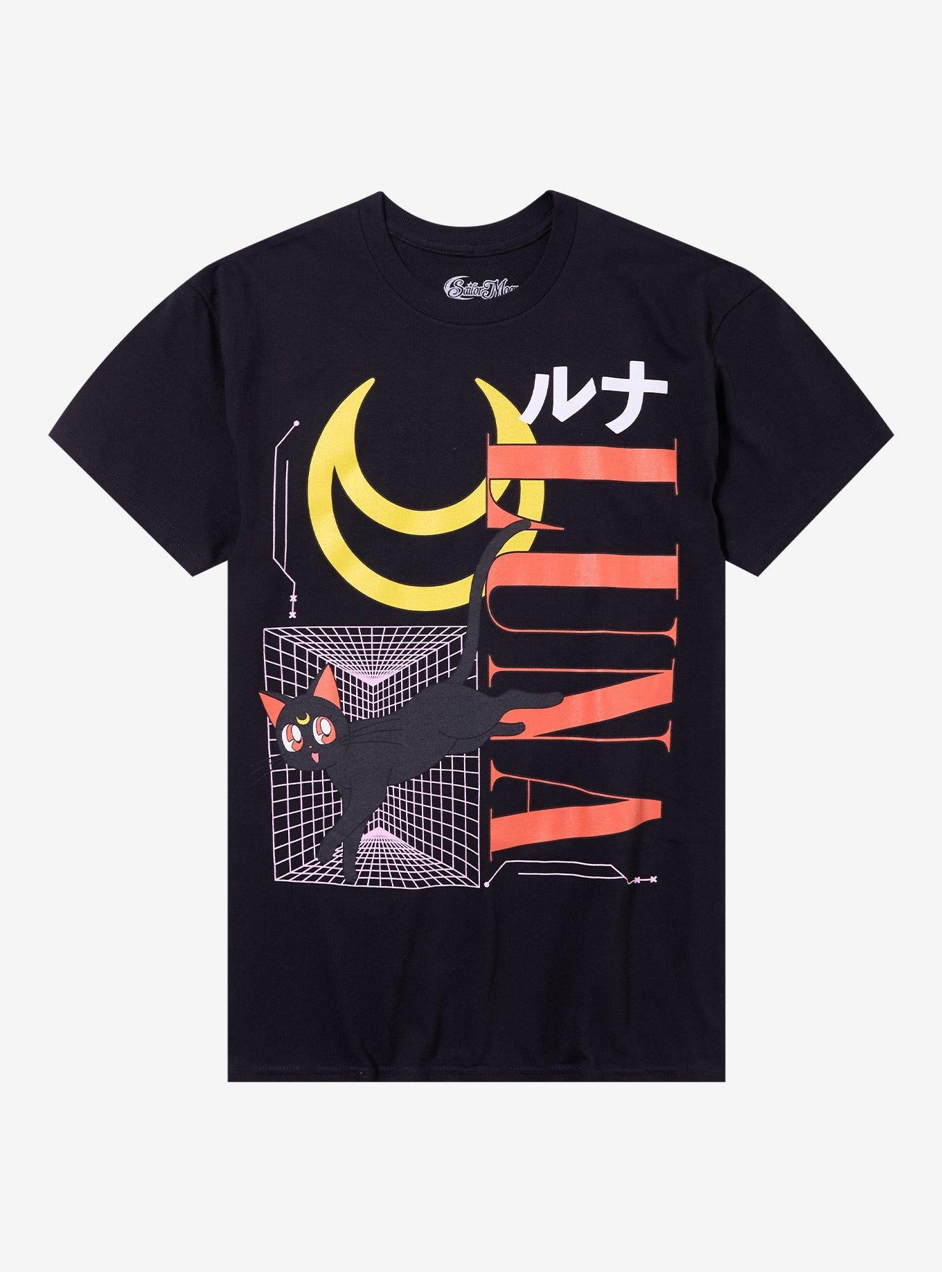 Pretty Guardian Sailor Moon Luna Artemis Grid T-Shirt | Premium Unisex T-Shirt, Trending Graphic Tee