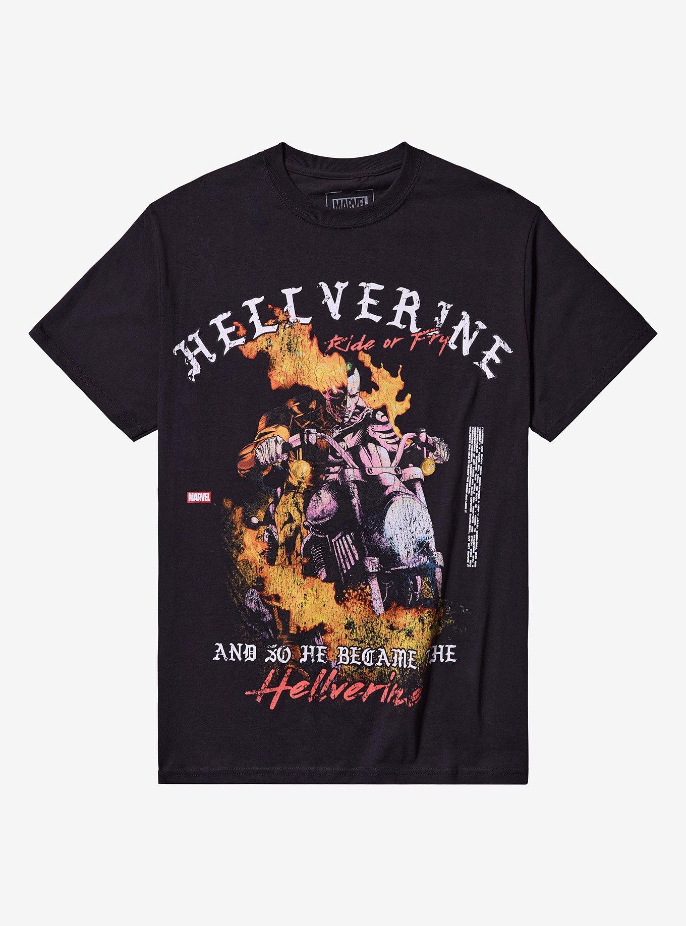 Marvel Hellverine Motorcycle T-Shirt T-Shirt | High-Quality Print | Top Pick For Fans