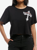Affliction Live Fast Rhinestone Girls T Shirt