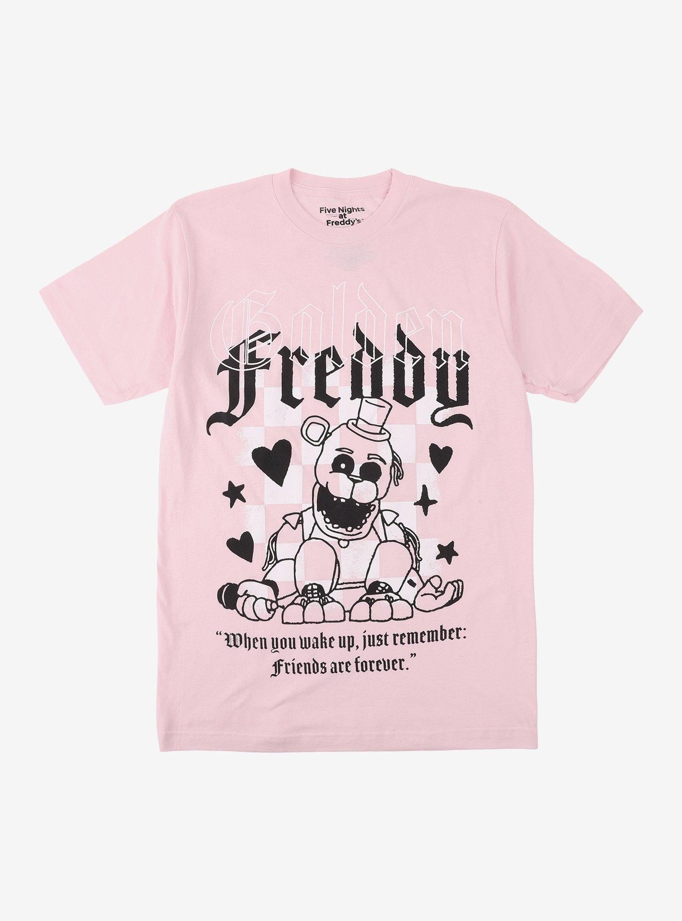 Five Nights At Freddy's Pink Checkered T-Shirt | Premium Unisex T-Shirt, Trending Graphic Tee